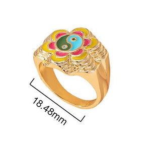 Flower Yin Yang Ring