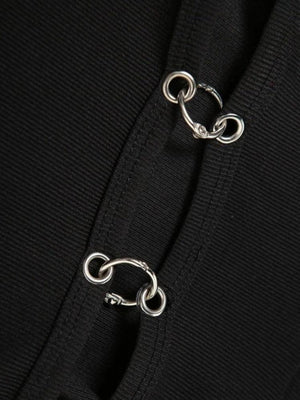 Grunge Cut Out Hooded Top