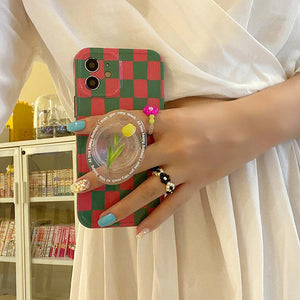 I Miss You Checkered iPhone Case