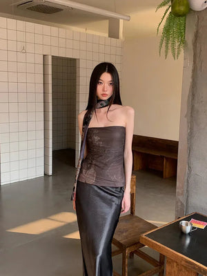 Mesh Layered Tube Top