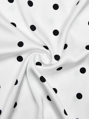 Polka Dot Lace Trim Mini Dress