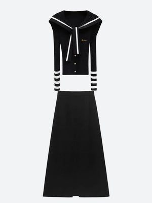 Sailor Top & Maxi Skirt Two Piece Set