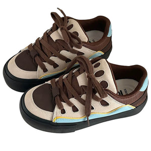 Chocolate Wave Skater Sneakers