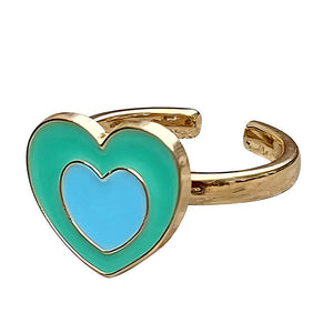 Green Heart Anxiety Ring ๐