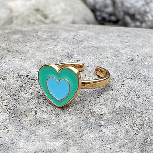 Green Heart Anxiety Ring ๐