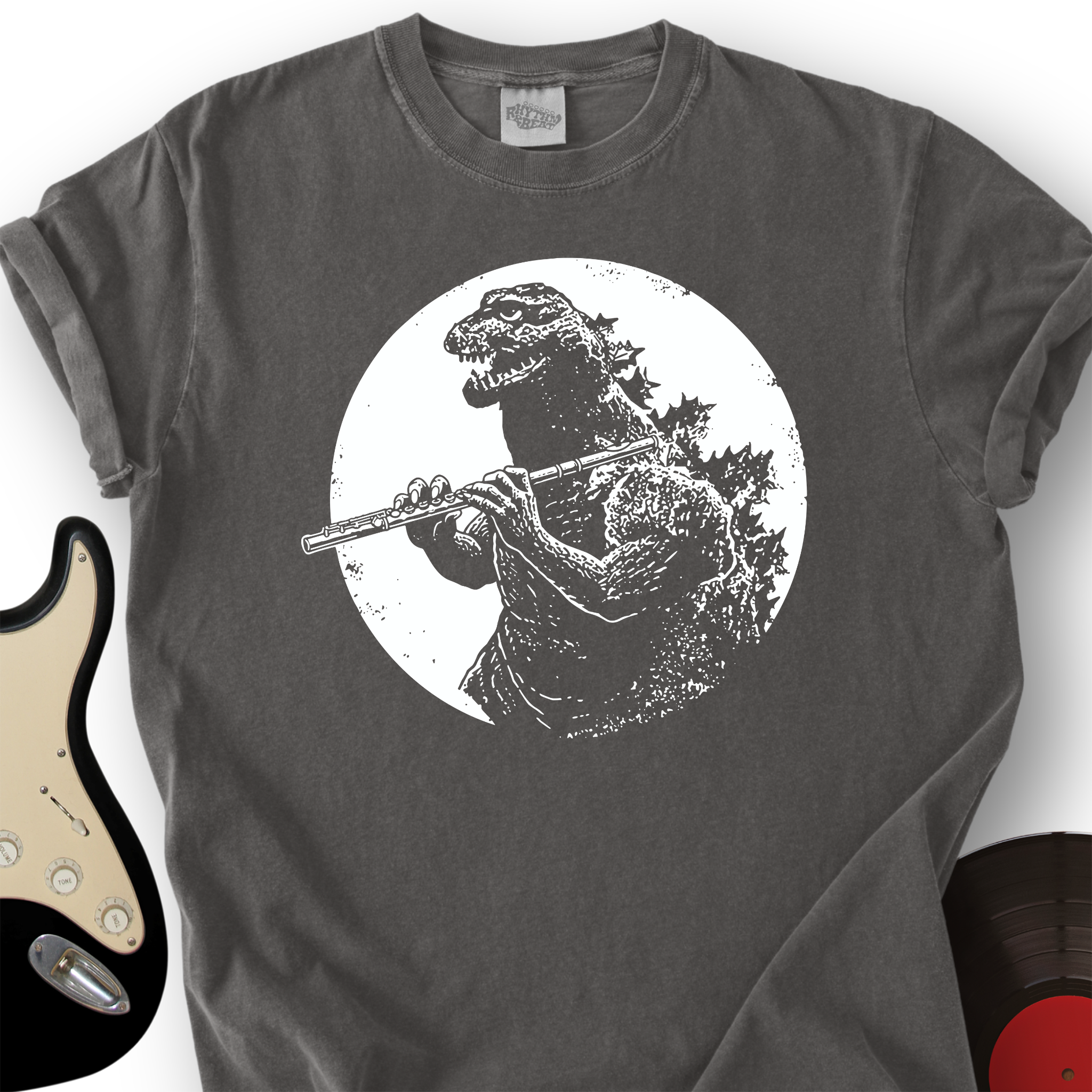 Dinosaur Playing Flute T-Shirt
