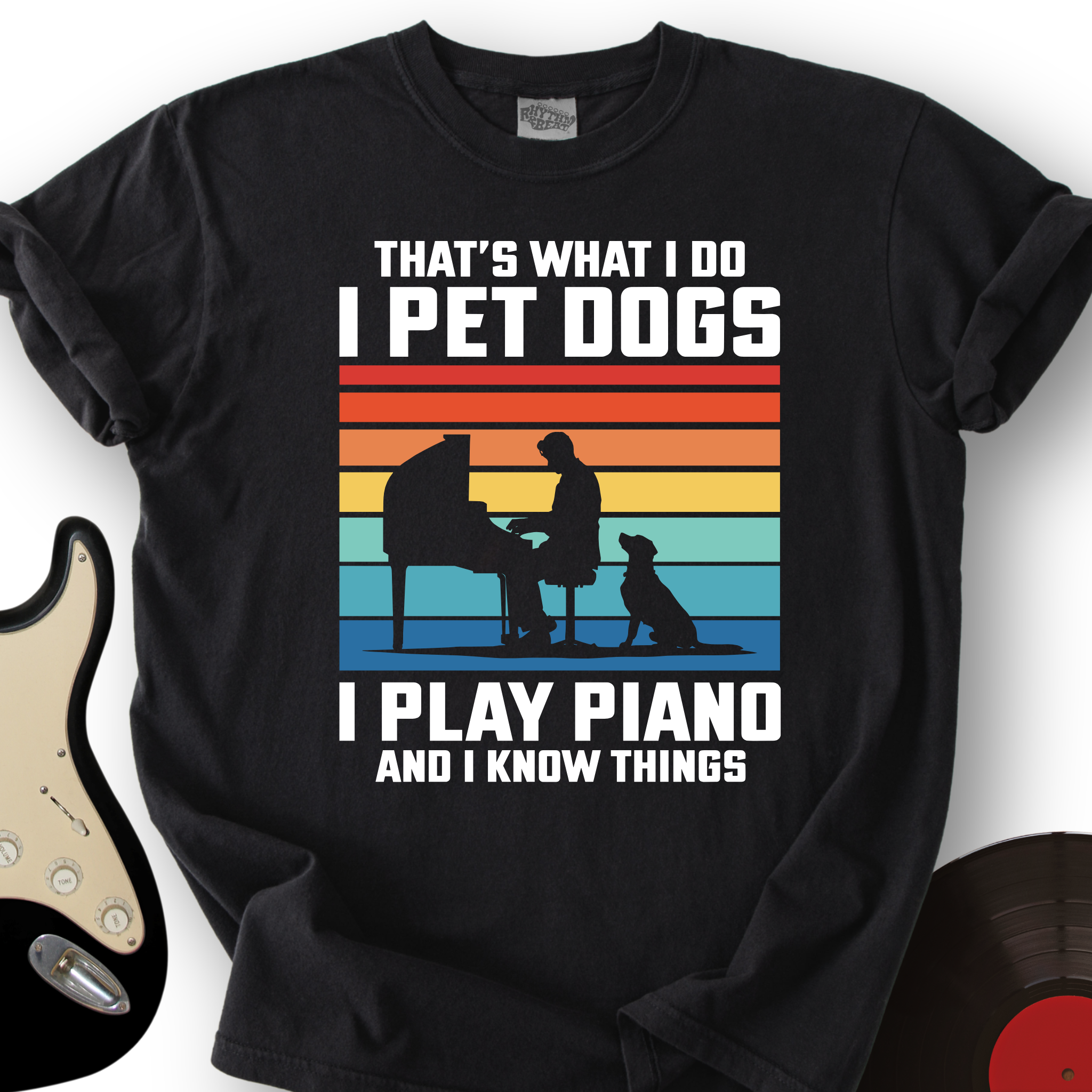 I Pet Dogs With Piano T-Shirt