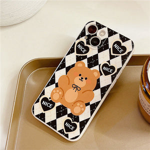 Argyle Bear iPhone Case