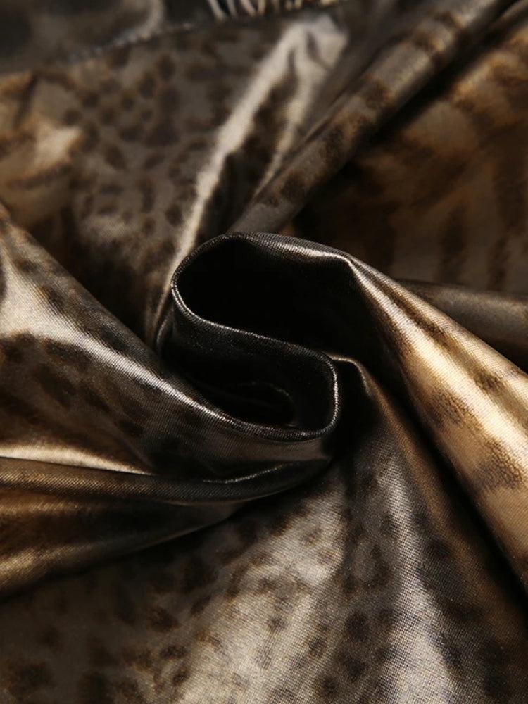 Baddie Leopard Backless Top