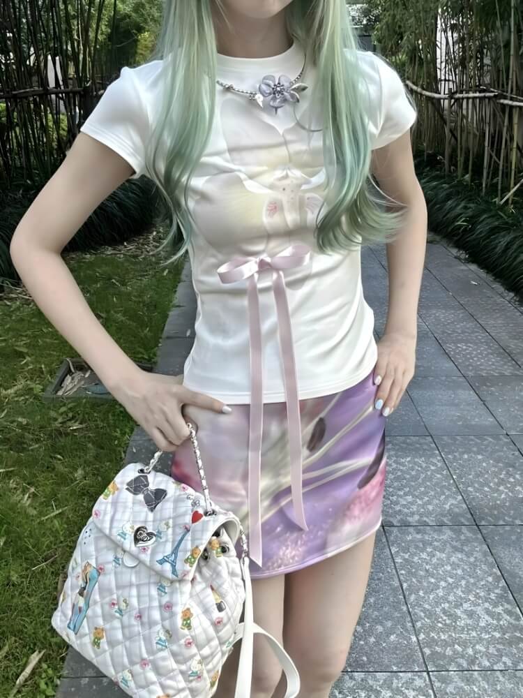 Coquette Ribbon Layered Top