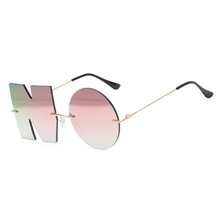 NO Shaped Sunglasses