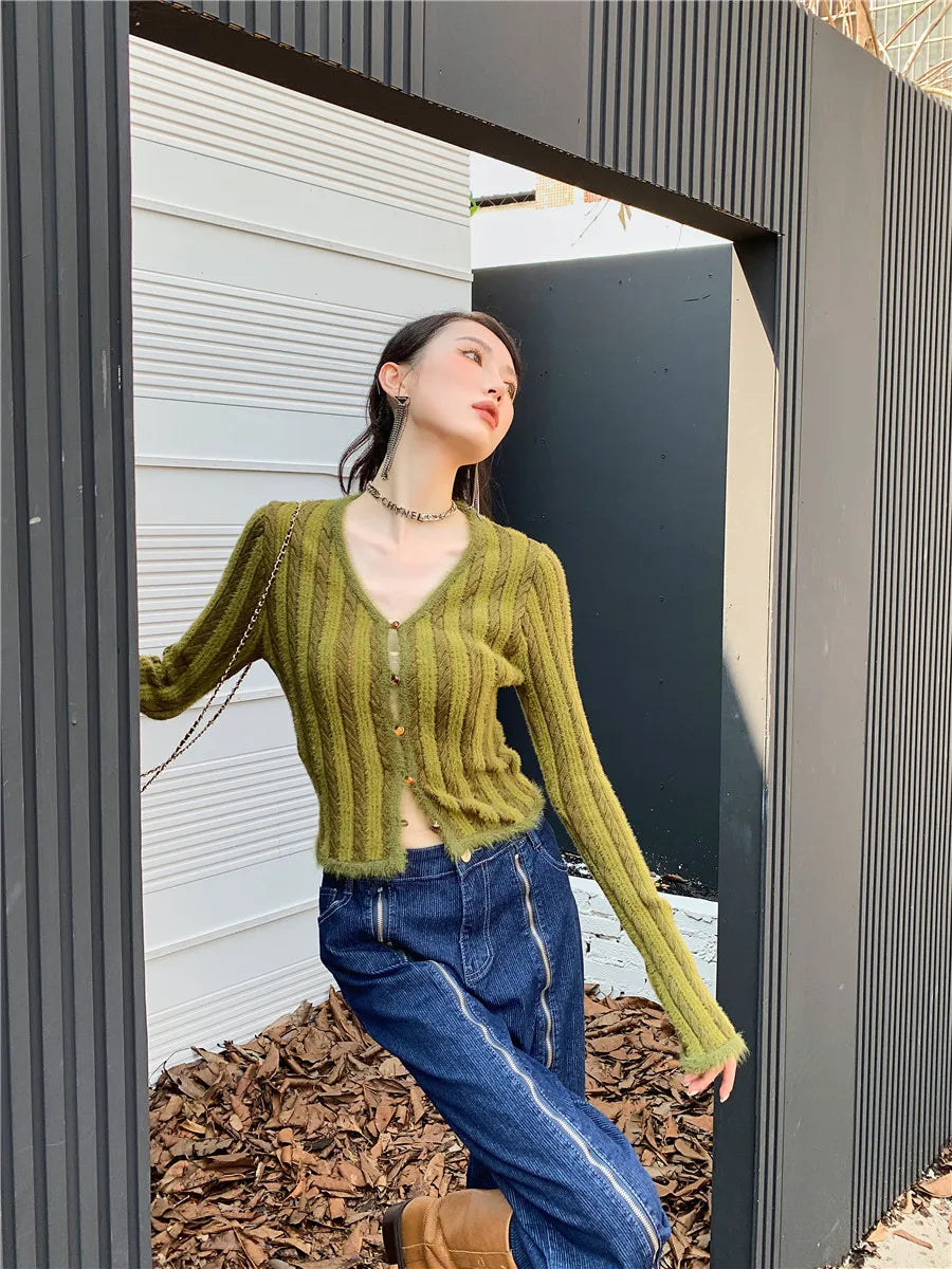 Olive Cardigan