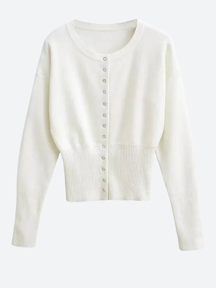 Ribbed Slim Fit Cardigan