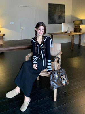 Sailor Top & Maxi Skirt Two Piece Set