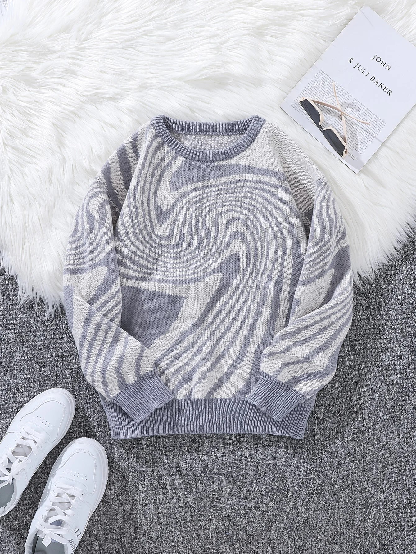Spiral Pullover Sweater