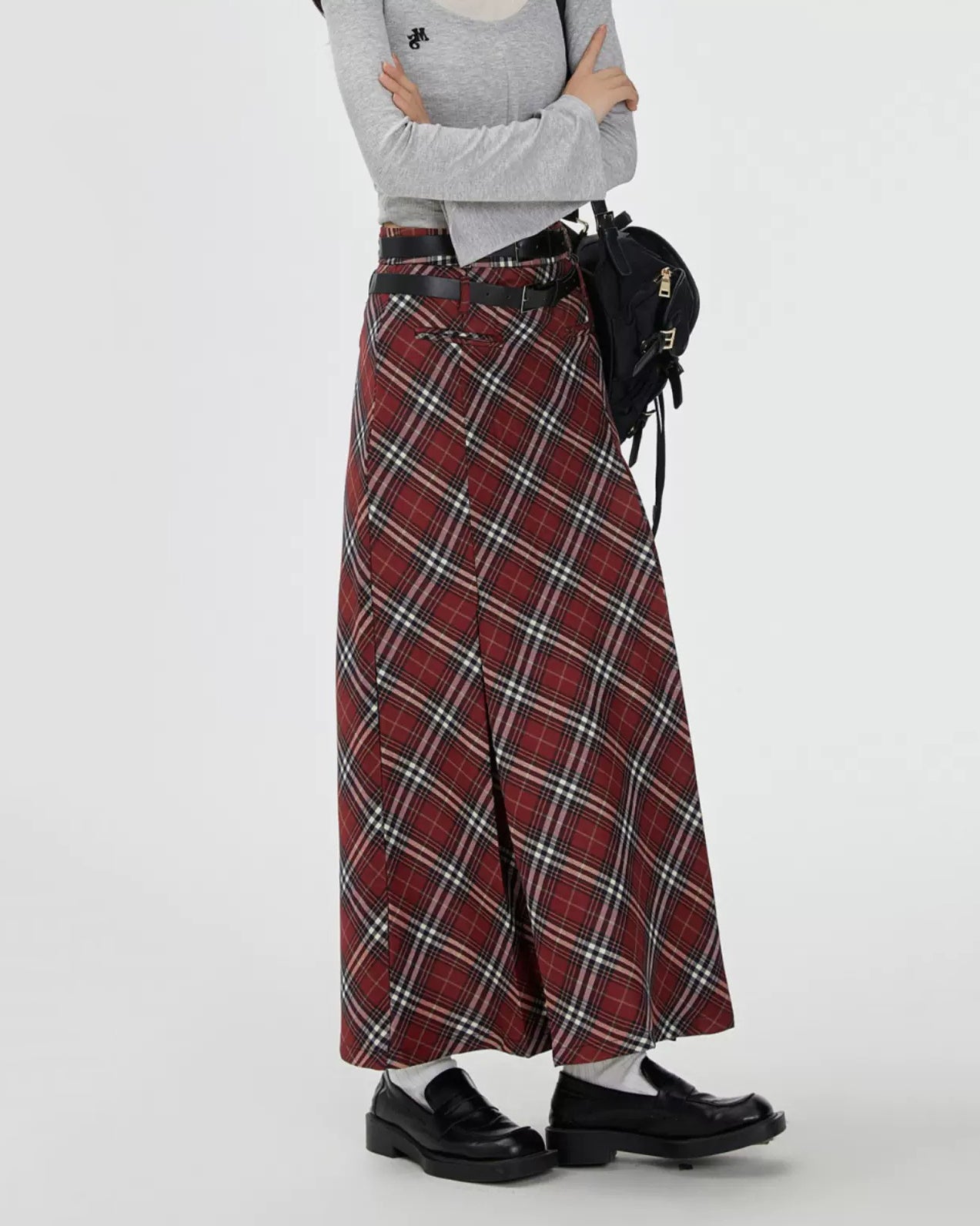 London Bridge Plaid Maxi Skirt