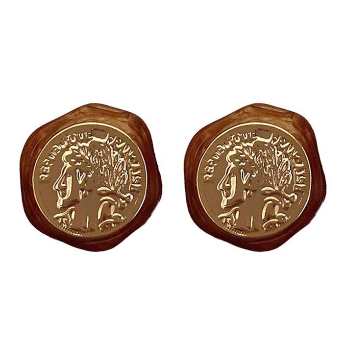 Vintage Aesthetic Coin Earrings