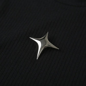 Y2K Corduroy Asymmetric Crop Top