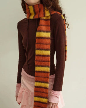 Cool Best In Class Striped Knit Scarf