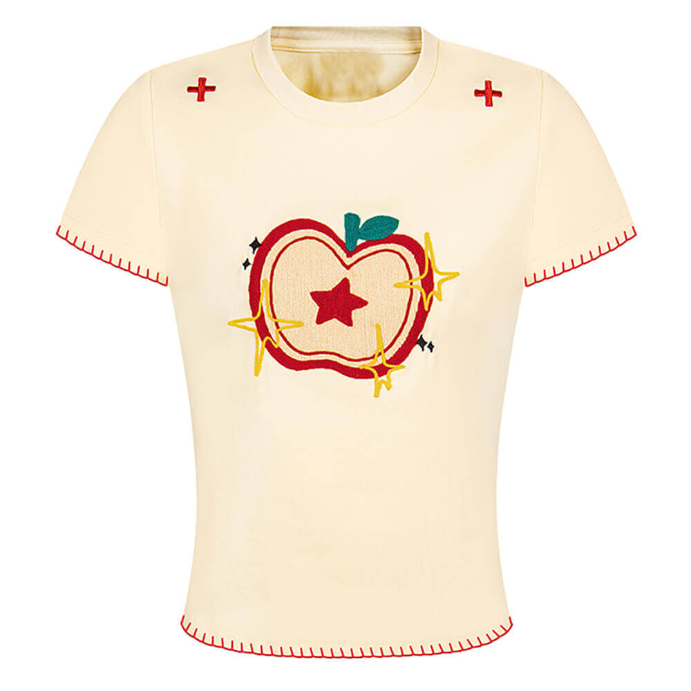 Apple Embroidered T-Shirt