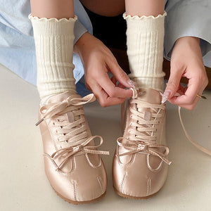 Balletcore Aesthetic Bow Sneakers