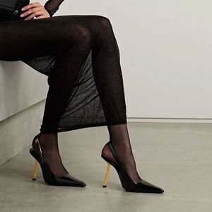 Drama Dealer Pointed Slingback Heels