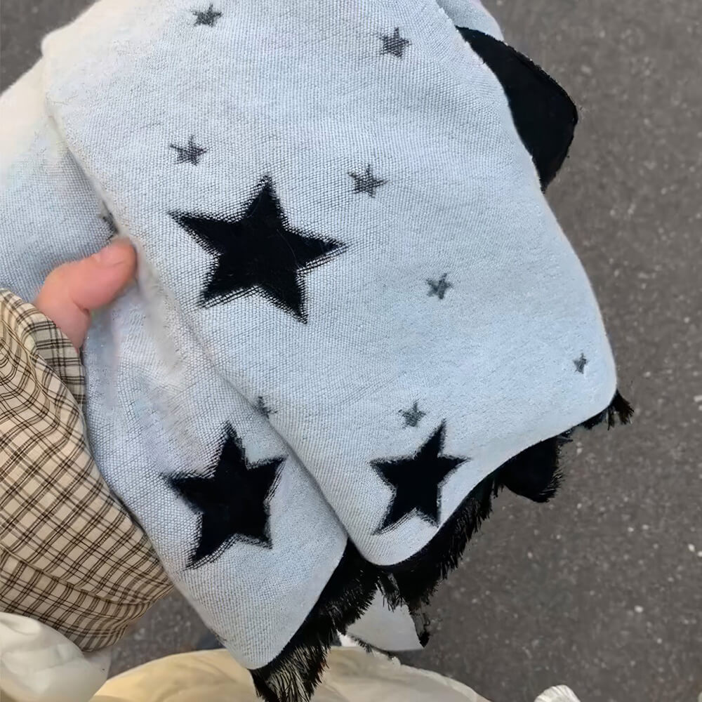 Black & White Star Scarf