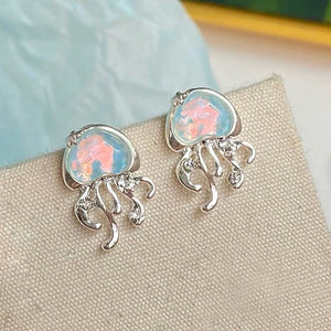 Blue Jellyfish Earrings