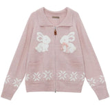 Sweet Attitude Bunny Zip Up Cardigan
