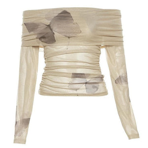 Butterfly Aesthetic Bardot Top
