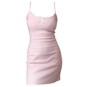 Coquette Gingham Slip Dress