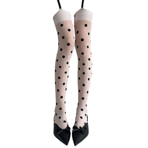 Coquette Polka Dot Suspender Tights