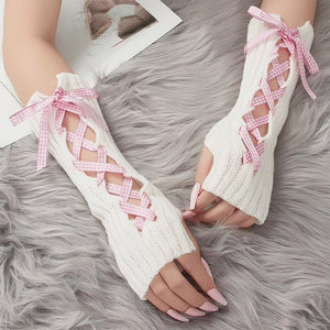 Coquette Ribbon Arm Warmers