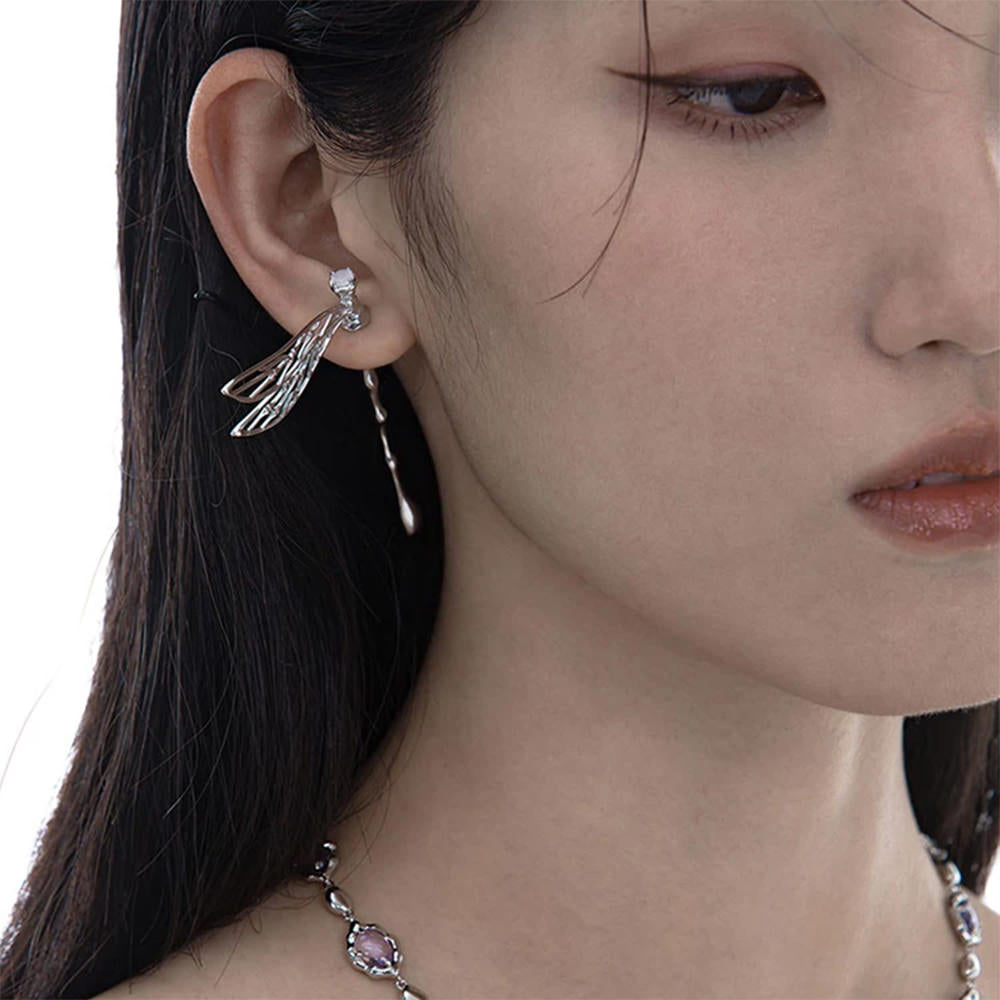 Fairycore Dragonfly Wing Earring