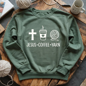 Jesus, Coffee and Yarn Sweatshirt