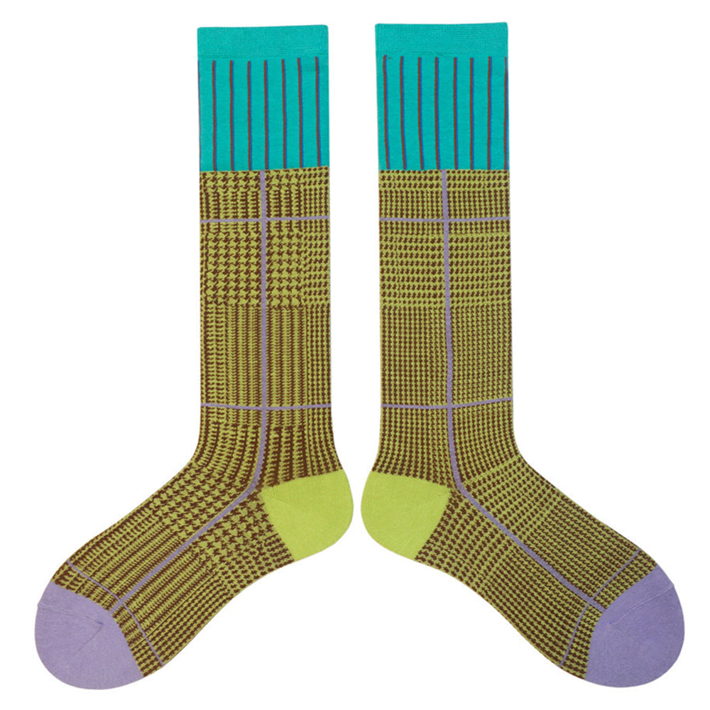 Geometric Knee-High Socks
