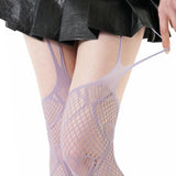 Heart Fishnet Suspender Tights