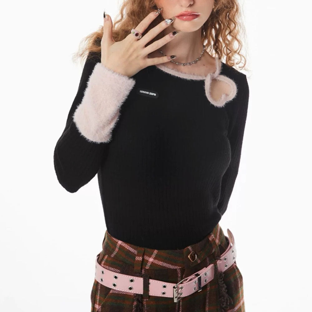 Secret Crush Heart Cutout Top