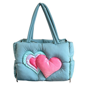 Heart Puffer Handbag