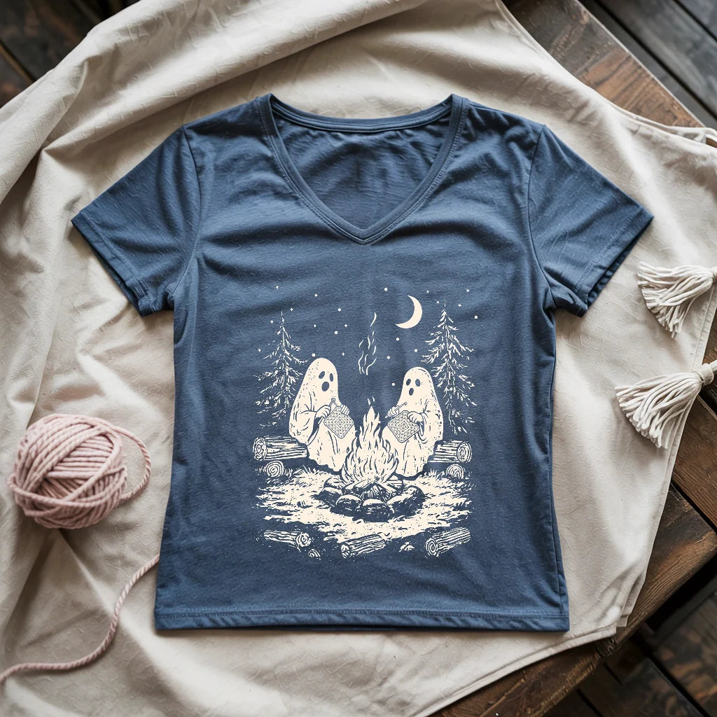 Midnight Crochet Society Lady V-neck