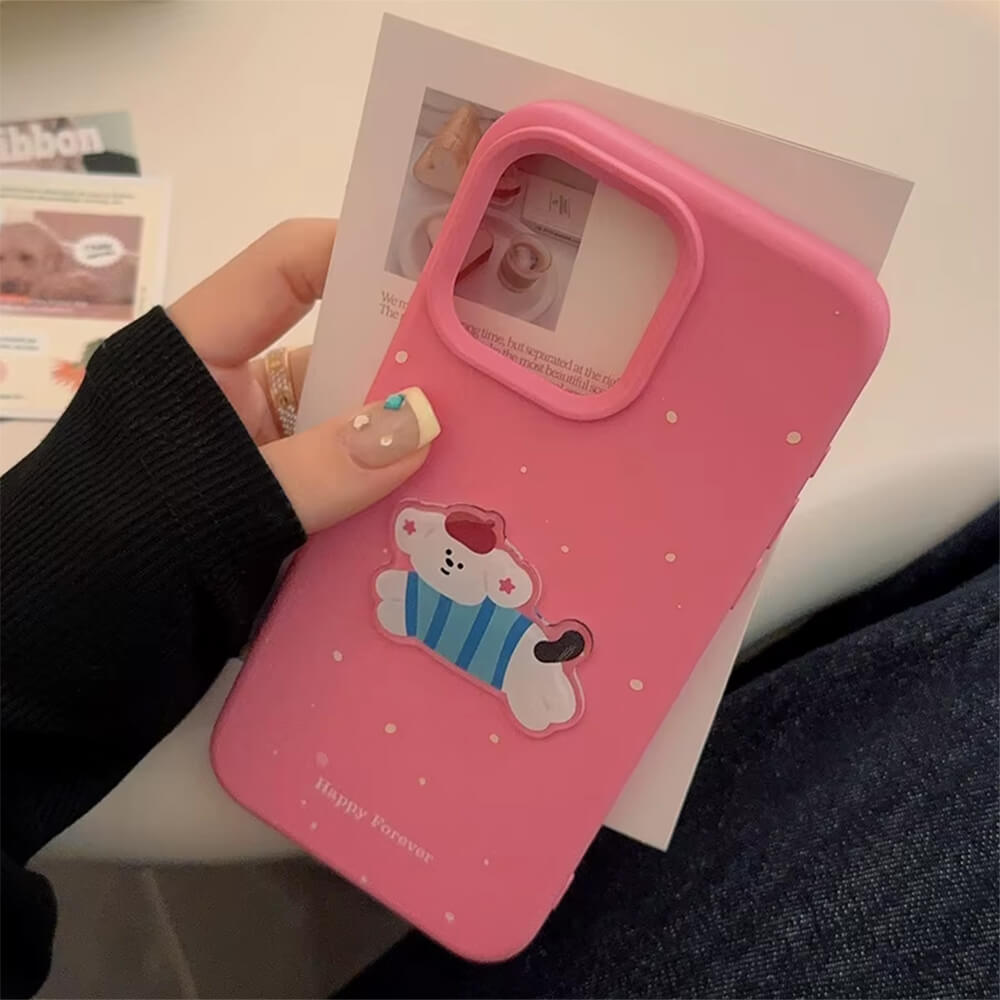 Korean Aesthetic Puppy iPhone Case