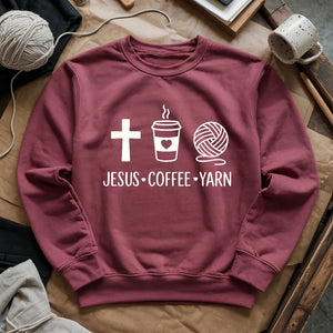 Jesus, Coffee and Yarn Sweatshirt
