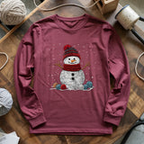 Yarn Snowman Long Sleeve T-shirt