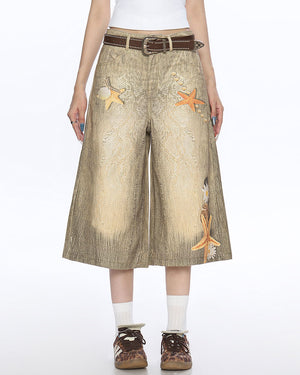 Mermaidcore Wide-Leg Culottes