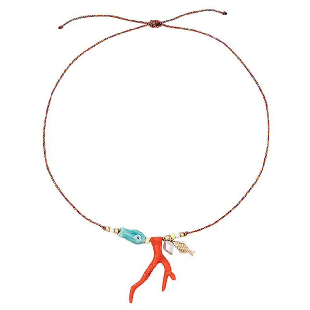 Mermaidcore Fish & Coral Necklace