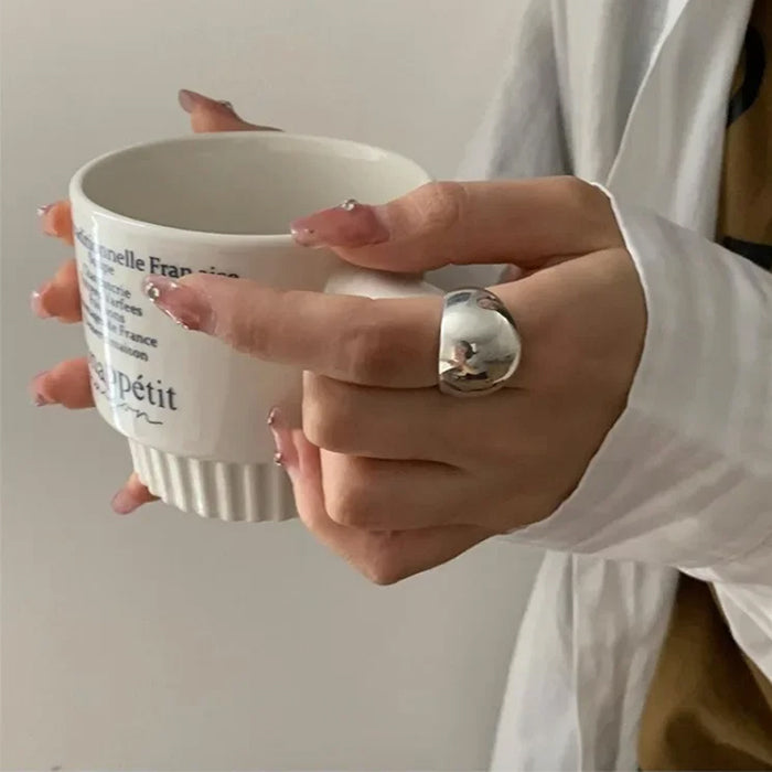 Minimalist Aesthetic Chunky Ring