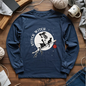Crochet Stitch Witch Long Sleeve T-shirt