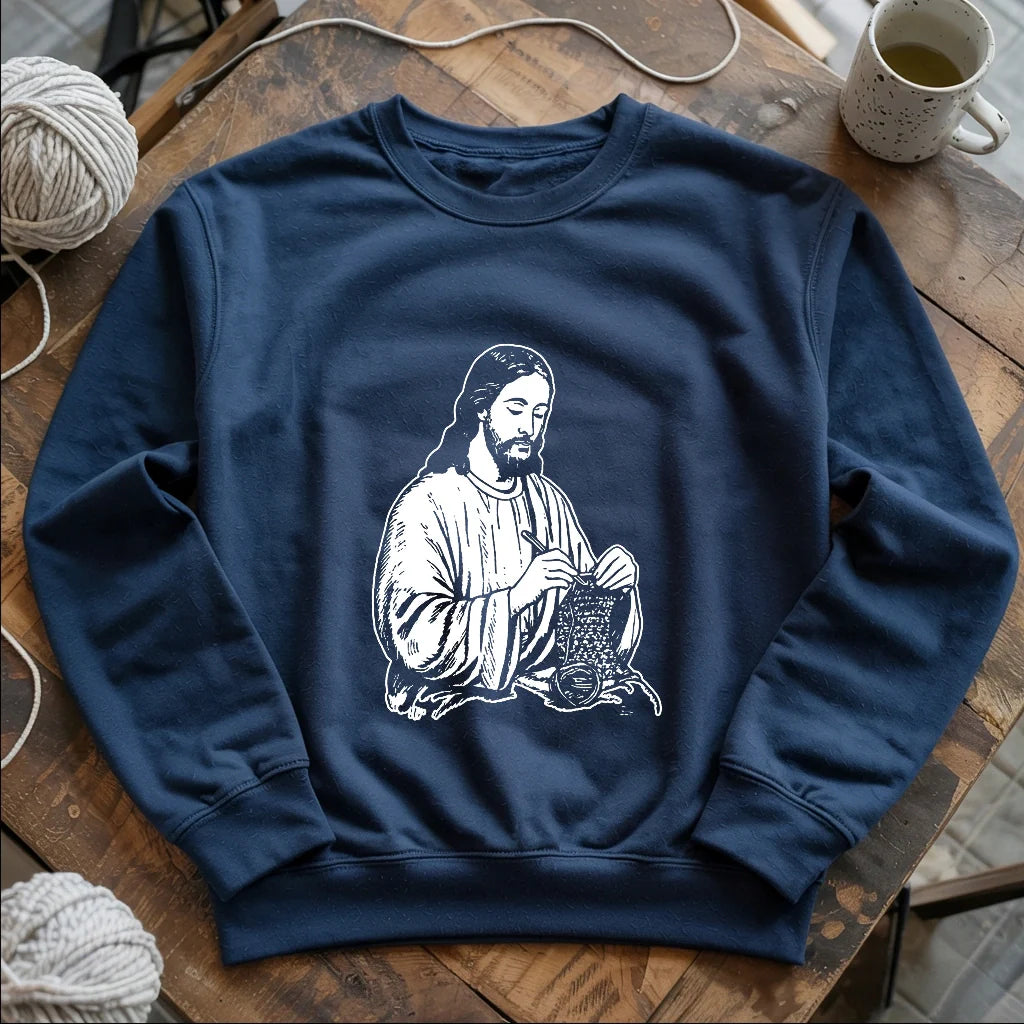 Jesus Crochet Sweatshirt