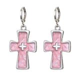 Pastel Goth Cross Earrings