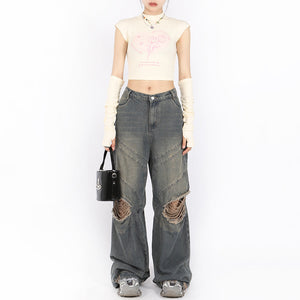 Pastel Soft Girl Tee with Arm Warmers